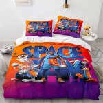 Parure de lit avec housse de couette et imprime space jam, motif basket - ball 3d, pour jeunes enfants, ...