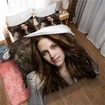 Parure de lit avec housse de couette kristen stewart, ideale pour les jeunes filles et les enfants, avec ...