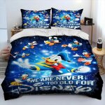Parure de lit avec housse de couette et taie d'oreiller mickey minnie mouse, jolie parure de lit pour ...