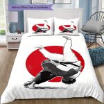 Parure de lit avec housse de couette et taie d'oreiller, motif d'illustration d'arts martiaux de judo, ... Parure de lit avec housse de couette et taie d'oreiller, motif d'illustration d'arts martiaux de judo, ...