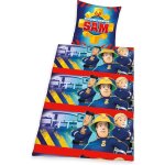 Parure de lit avec housse de couette et taie d'oreiller motif sam le pompier