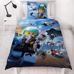 Parure de lit avec housse de couette et taie d'oreiller motif sam le pompier