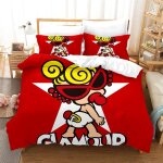 Parure de lit hysteric mini 3 pieces, housse de couette douce et respirante, blanche, fermeture eclair ...