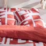 Parure de lit imprim� graphique coton 220x240 cm