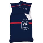 Parure de lit imprim�e 100% coton, fff challenge bleu marine