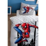 Parure de lit imprim�e 100% coton, spiderman home hero gris