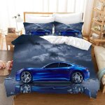 Parure de lit imprimée 3d pour enfant, housse de couette et taie d'oreiller, motif voiture de course ... Parure de lit imprimée 3d pour enfant, housse de couette et taie d'oreiller, motif voiture de course ...