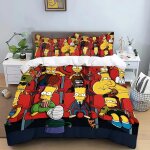 Parure de lit imprimee dessin anime ss - simpson, housse de couette, cadeau d'anniversaire de luxe pour ...