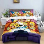 Parure de lit imprimee dessin anime ss - simpson, housse de couette, cadeau d'anniversaire de luxe pour ...