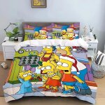 Parure de lit imprimee dessin anime ss - simpson, housse de couette, cadeau d'anniversaire de luxe pour ...