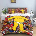 Parure de lit imprimee dessin anime ss - simpson, housse de couette, cadeau d'anniversaire de luxe pour ...