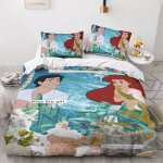 Parure de lit imprim�e la petite sir�ne, motif princesse de dessin anime, facile d'entretien, pour lit ...