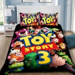 Parure de lit imprimee toy story 3d, housse de couette et taies d'oreiller, 2 / 3 pieces, pour lit simple, ...
