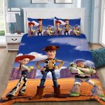 Parure de lit imprimee toy story 3d, housse de couette et taies d'oreiller, 2 / 3 pieces, pour lit simple, ...