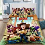 Parure de lit imprimee toy story 3d, housse de couette et taies d'oreiller, 2 / 3 pieces, pour lit simple, ...