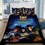 Parure de lit imprimee toy story 3d, housse de couette et taies d'oreiller, 2 / 3 pieces, pour lit simple, ...