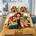 Parure de lit imprimee toy story 3d, housse de couette et taies d'oreiller, 2 / 3 pieces, pour lit simple, ...