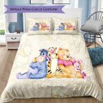 Parure de lit imprimee winnie l'ourson friends - polyester, fermeture eclair, couette toutes saisons ...