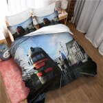 Parure de lit king size - ensemble de couette 3 pieces en microfibre pour enfants et adolescents, housse ...