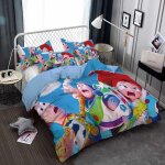 Parure de lit king size - toy story, ensemble de 3 pieces en microfibre avec housse de couette et 2 taies ...