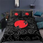 Parure de lit de luxe a imprime japonais 3d, motif samoura�, housse de couette coucher de soleil, motif ...