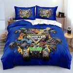Parure de lit m - monster jam truck imprimee en 3d avec housse de couette et taie d'oreiller pour lit ... Parure de lit m - monster jam truck imprimee en 3d avec housse de couette et taie d'oreiller pour lit ...