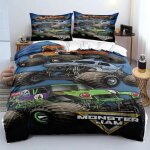Parure de lit m - monster jam truck imprimee en 3d avec housse de couette et taie d'oreiller pour lit ... Parure de lit m - monster jam truck imprimee en 3d avec housse de couette et taie d'oreiller pour lit ...