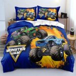 Parure de lit m - monster jam truck imprimee en 3d avec housse de couette et taie d'oreiller pour lit ... Parure de lit m - monster jam truck imprimee en 3d avec housse de couette et taie d'oreiller pour lit ...