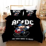 Parure de lit mickey, housse de couette mickey mouse classique, parure de lit minnie mouse, couette multi ...