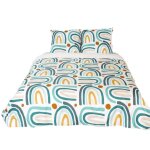 Parure de lit en microfibre multicolore 220 x 240 cm