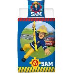 Parure de lit mignonne avec dessin anime sam le pompier, ensemble de literie exquis, housse de couette, ...