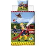 Parure de lit mignonne avec dessin anime sam le pompier, ensemble de literie exquis, housse de couette, ...