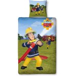 Parure de lit mignonne avec dessin anime sam le pompier, ensemble de literie exquis, housse de couette, ...