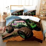 Parure de lit monster jam pour lit simple, double, double, queen et king size. parure de lit monster ...