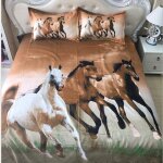 Parure de lit d motif animal cheval parure de lit en microfibre douce pour unisexe, un bon cadeau, avec ...