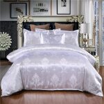 Parure de lit au motif baroque, en tissu jacquard, ensemble de luxe au style princesse, avec fermeture ...