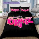 Parure de lit motif bratz, housse de couette et taie d'oreiller, douce, decoration de chambre a coucher, ...
