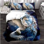 Parure de lit d motif chevaux d'animaux - en microfibre douce - pour unisexe, un bon cadeau - avec housse ...