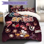 Parure de lit a motif de fl�che sucr�e, housse de couette et taie d'oreiller, decoration de chambre a ...