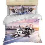 Parures de lit d moto autoroute chevalier limite sports voiture de course passion capture num��rique ...