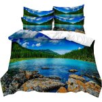 Parure de lit ��t�� oc��an mouette palmier plage ��toile de mer coquille ?les du golfe motif ensemble ...