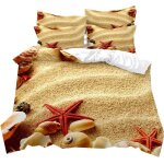 Parure de lit ��t�� oc��an mouette palmier plage ��toile de mer coquille ?les du golfe motif ensemble ...