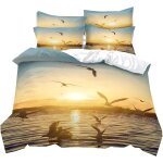 Parure de lit ��t�� oc��an mouette palmier plage ��toile de mer coquille ?les du golfe motif ensemble ...