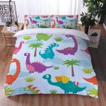 Parure lit personne doux confortable housse de couette personne microfibre parure de lit x enfant dinosaure ...