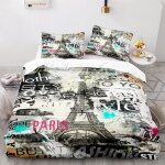 Parure lit personnes fille doux confortable housse de couette fermeture ��clair microfibre parure housse ...