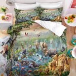 Parure lit personnes fille + x taies d'oreiller xcm microfibre housse de couette personnes enfant doux ...
