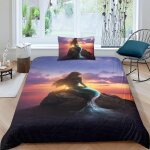 Parure de lit la petite sir�ne, housse de couette, couple, dessin anime, princesse, super douce, facile ...