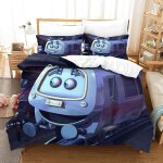 Parure de lit pi��ces pour chuggington animated train impression d housse de couette en microfibre hypoallergi ...
