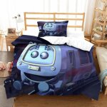 Parure de lit pi��ces pour chuggington animated train impression d housse de couette en microfibre hypoallergi ...
