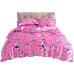 Parure de lit pi��ces avec housse de couette + drap + taie d'oreiller en soie glac��e pour l'��t�� - ...